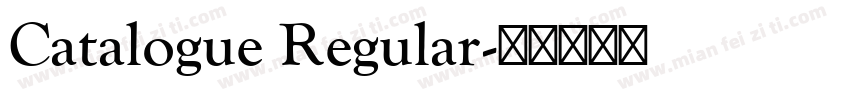 Catalogue Regular字体转换